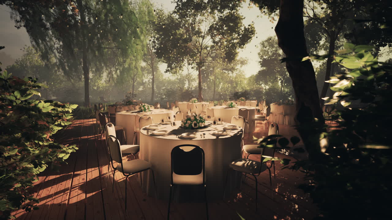 매혹적인 숲의 결혼식 리셉션