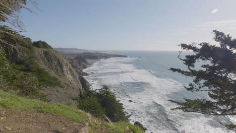 widok na ocean zbocza pacyfiku na zachodnim wybrzeżu kalifornii big sur california