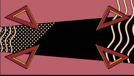 animación de gráficos geométricos coloridos sobre un fondo negro