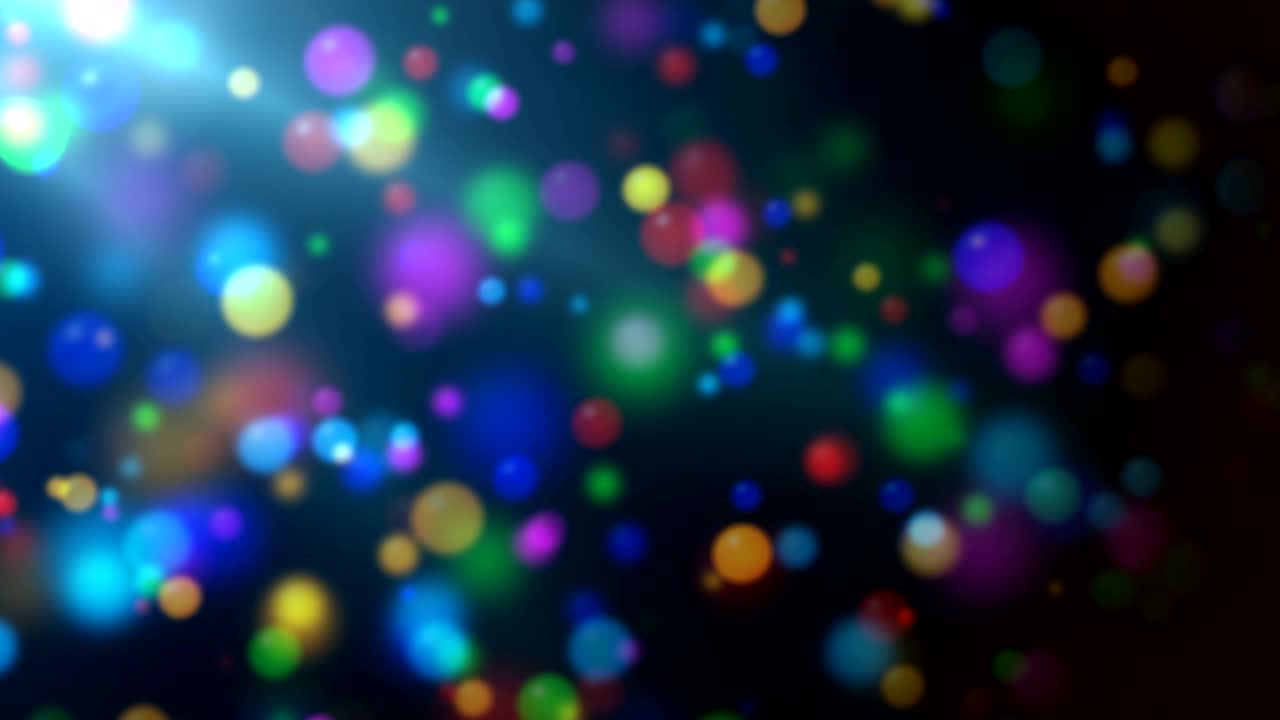 Fundo abstrato com luzes bokeh brilhantes. Loop contínuo, 4K.