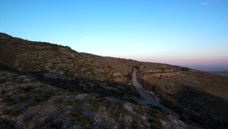 a cinematic look at penteli mount during sunset