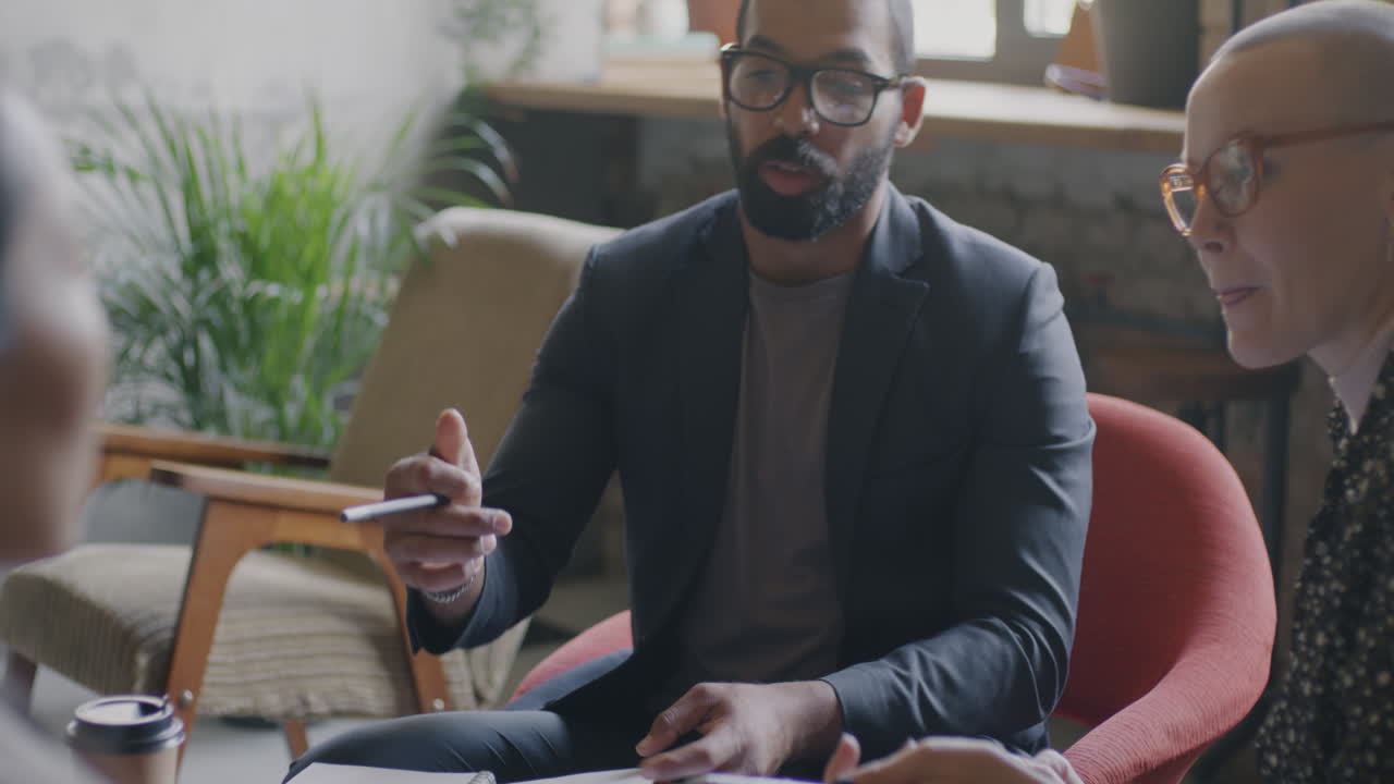 reunión de negocios en una cafetería