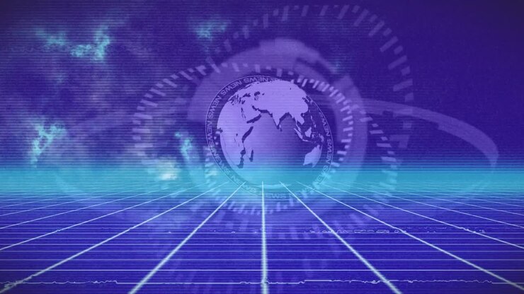 Animazione di globo e cerchi su forme