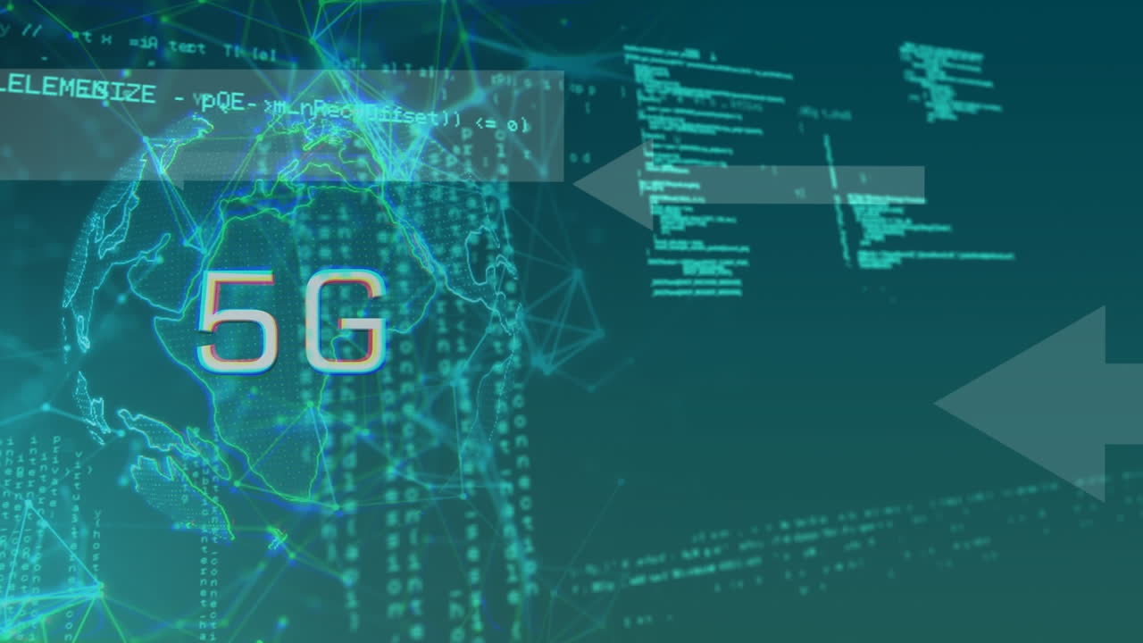 animación del procesamiento de datos a través de una red de conexiones sobre fondo negro