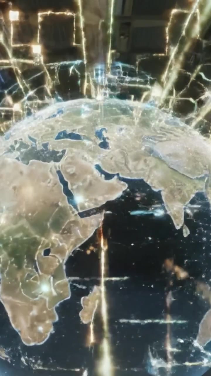 A Journey Through Digital Realms: Transitioning from a Network of Illuminated Data to a Glimmering Global Perspective
