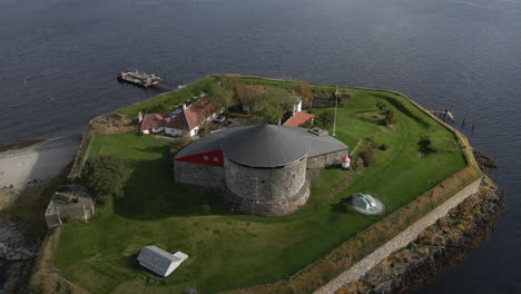 munkholmen with recreational park in the trondheim fjord in norway