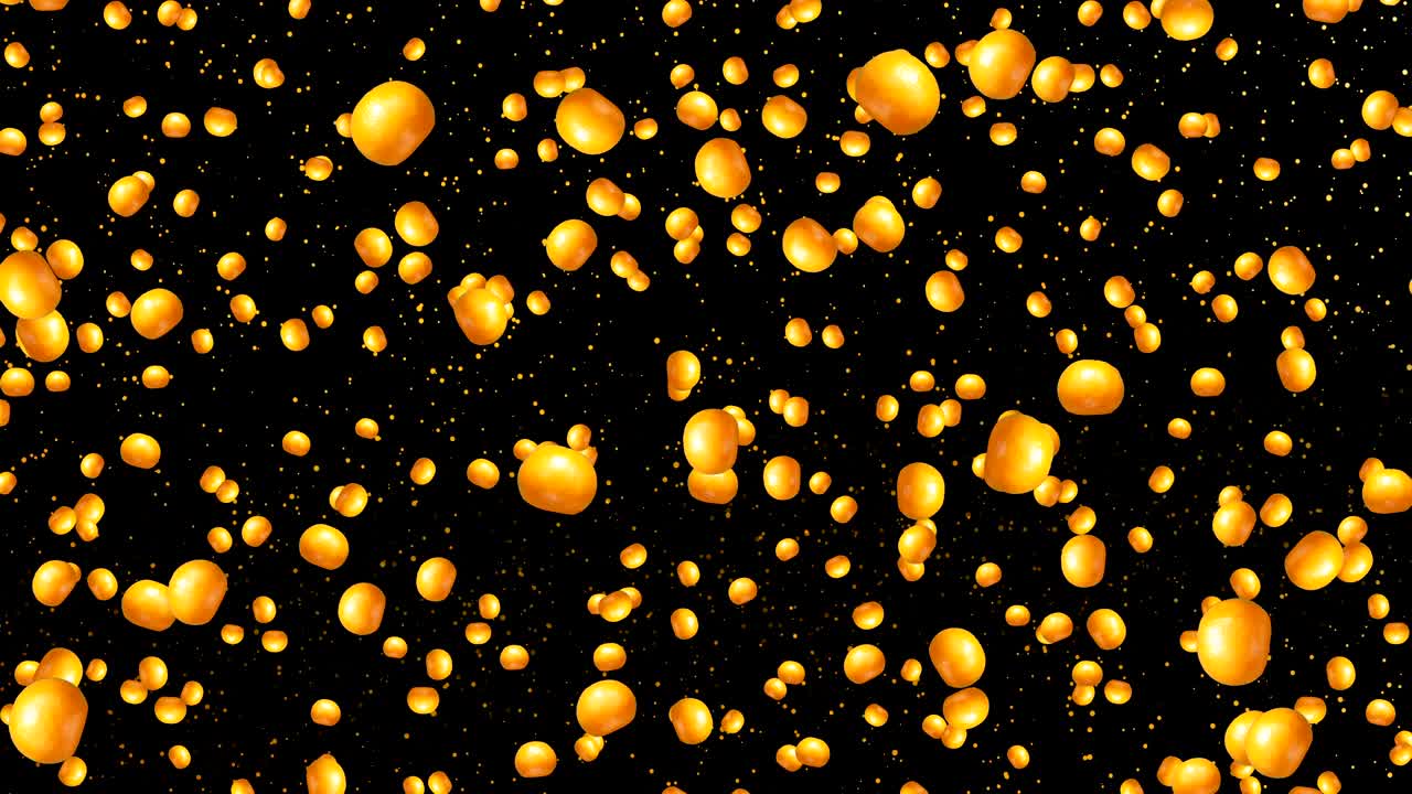 만다린은 검은 바탕에 회전하고 떨어집니다.