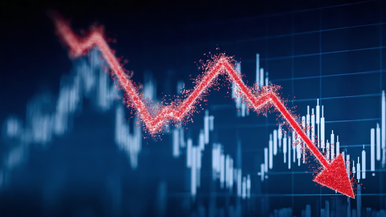 Visual Representation of Declining Market Trends: A Stark Graph ...