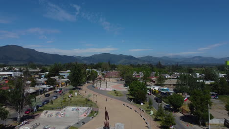 AERIAL:-small-village-downtown---countryside