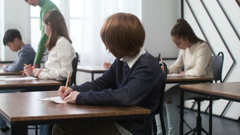 redheaded kid at school