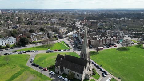 all saints, church blackheath london drone,aerial