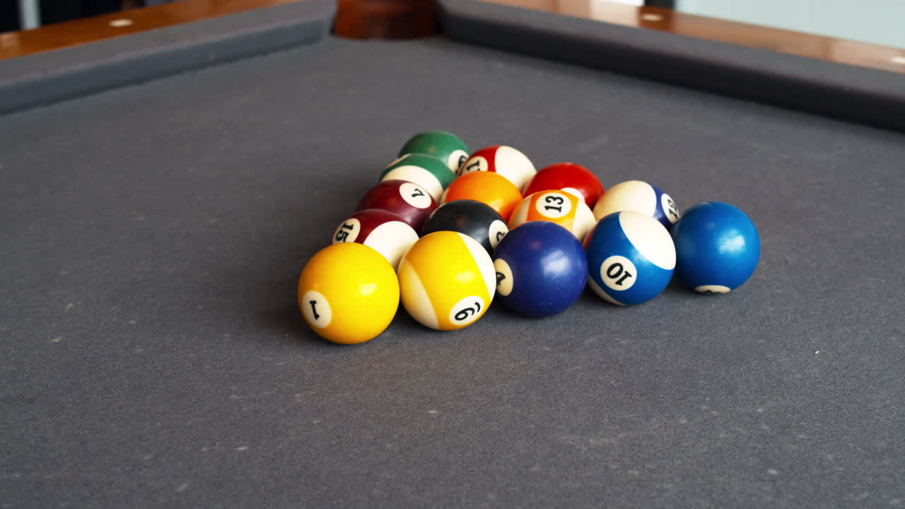 Pan around pool table in 4k