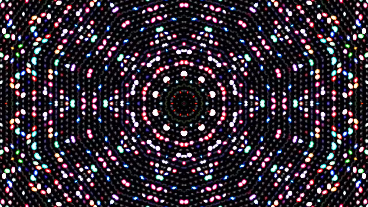 Beautiful abstract kaleidoscope that shines, a radiant light that regulates the subtle movements