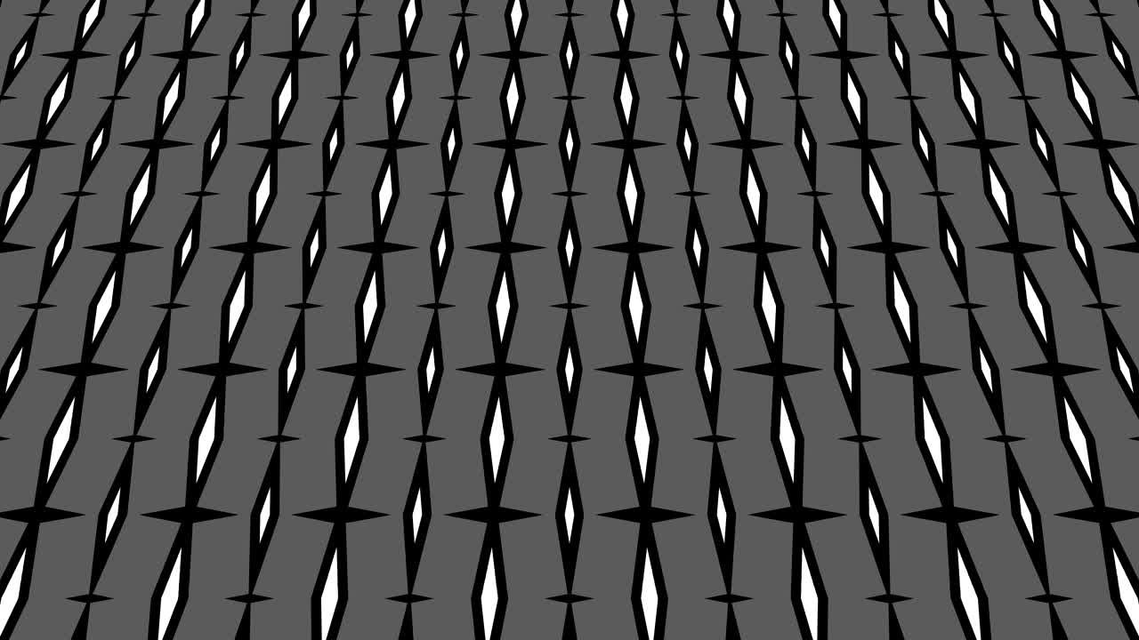 Graphic Pattern in Black and White that tilts up and moves.