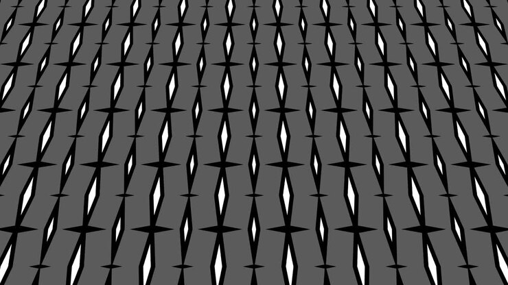Graphic Pattern in Black and White that tilts up and moves.