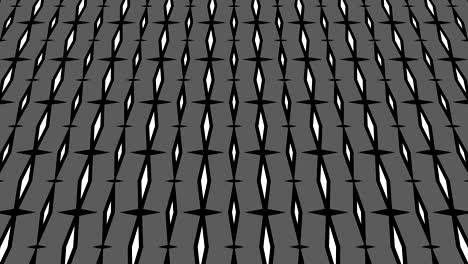 graphic pattern in black and white that tilts up and moves.