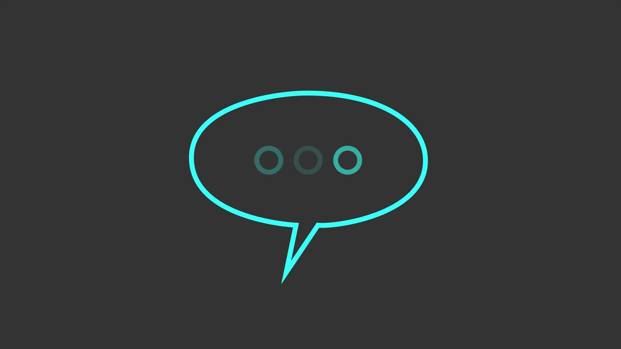 A simple element of a thought bubble, or text message popping up, with typing or thinking dots isolated