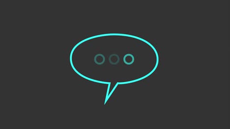 un elemento simple de una burbuja de pensamiento, o mensaje de texto que aparece, con puntos de escritura o pensamiento aislados