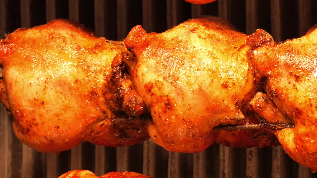 Roasted Chickens on a Spit