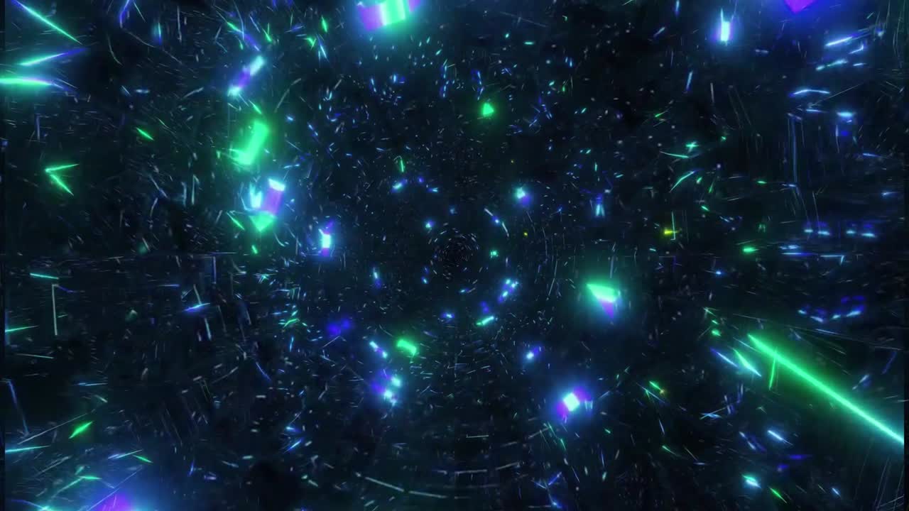 partículas que se extienden desde el centro. video de fondo con una sensación de velocidad. zona de curvatura. el internet. ai