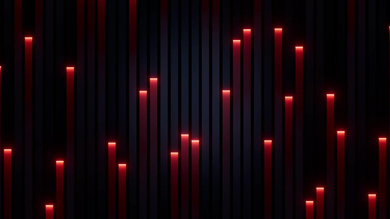 Abstract Vertical Slats with Red Glowing Lights Background
