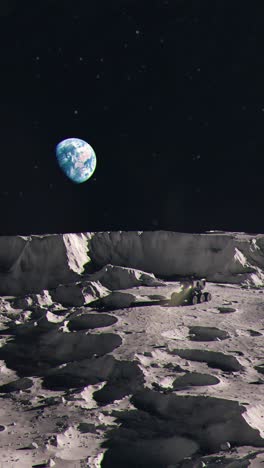 earthrise from the moon: a lunar rover's view