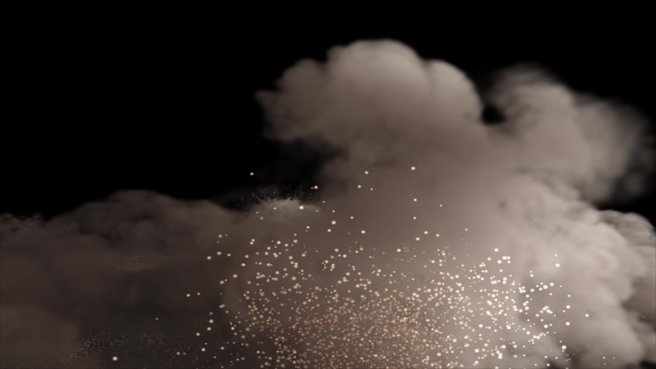 Esplosione Astratta di Fumo e Particelle