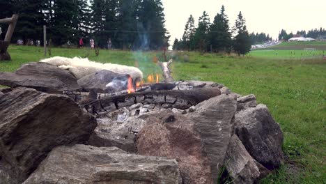 Camping-fireplace-made-out-of-rocks