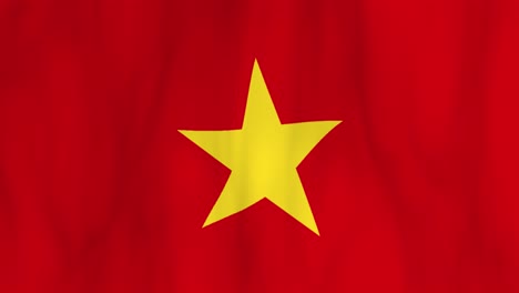 vietnamese flag waving in the wind