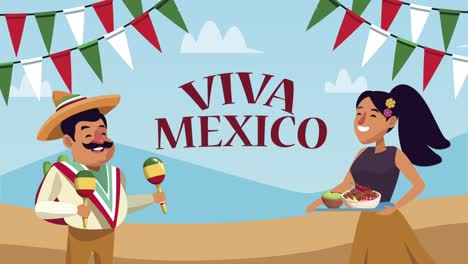 viva méxico letras con pareja en el desierto