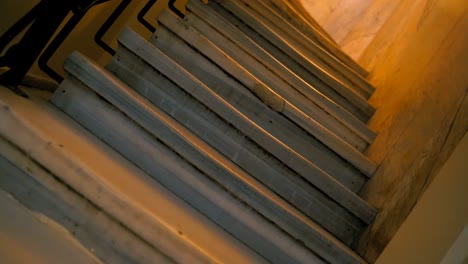 rotating old marble stairs