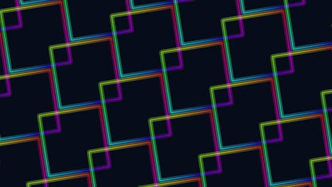 rainbow squares pattern in dark space