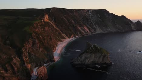 stunning golden hour at glenlough bay co.donegal - 4k cinematic drone footage 38