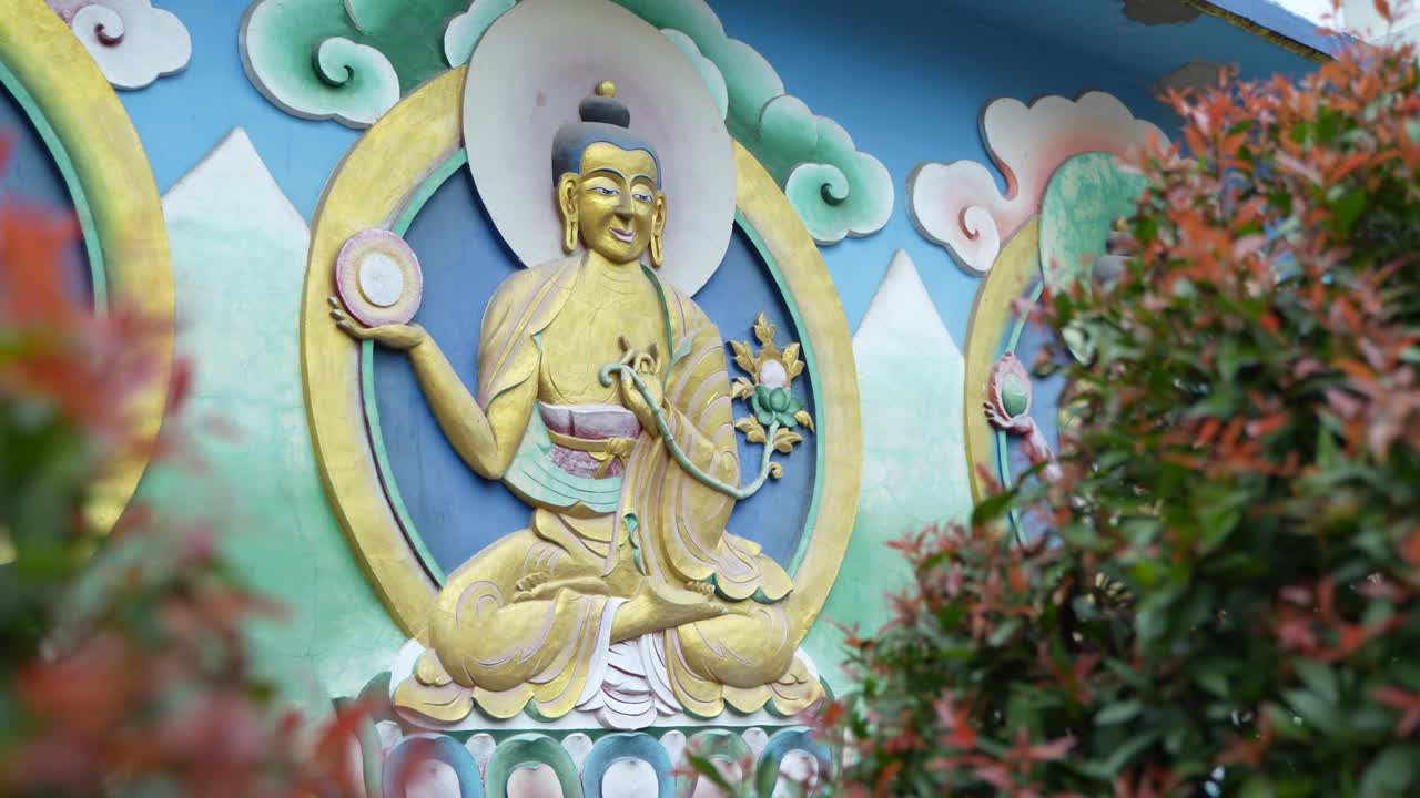 Different parts of a Buddhist temple or monetary. A Salugara Monastery which is located in New Jalpaiguri