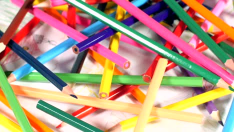 pile of colorful pencils