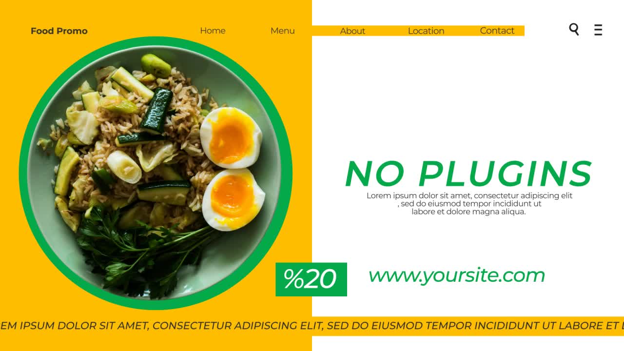 Food website design and promotion