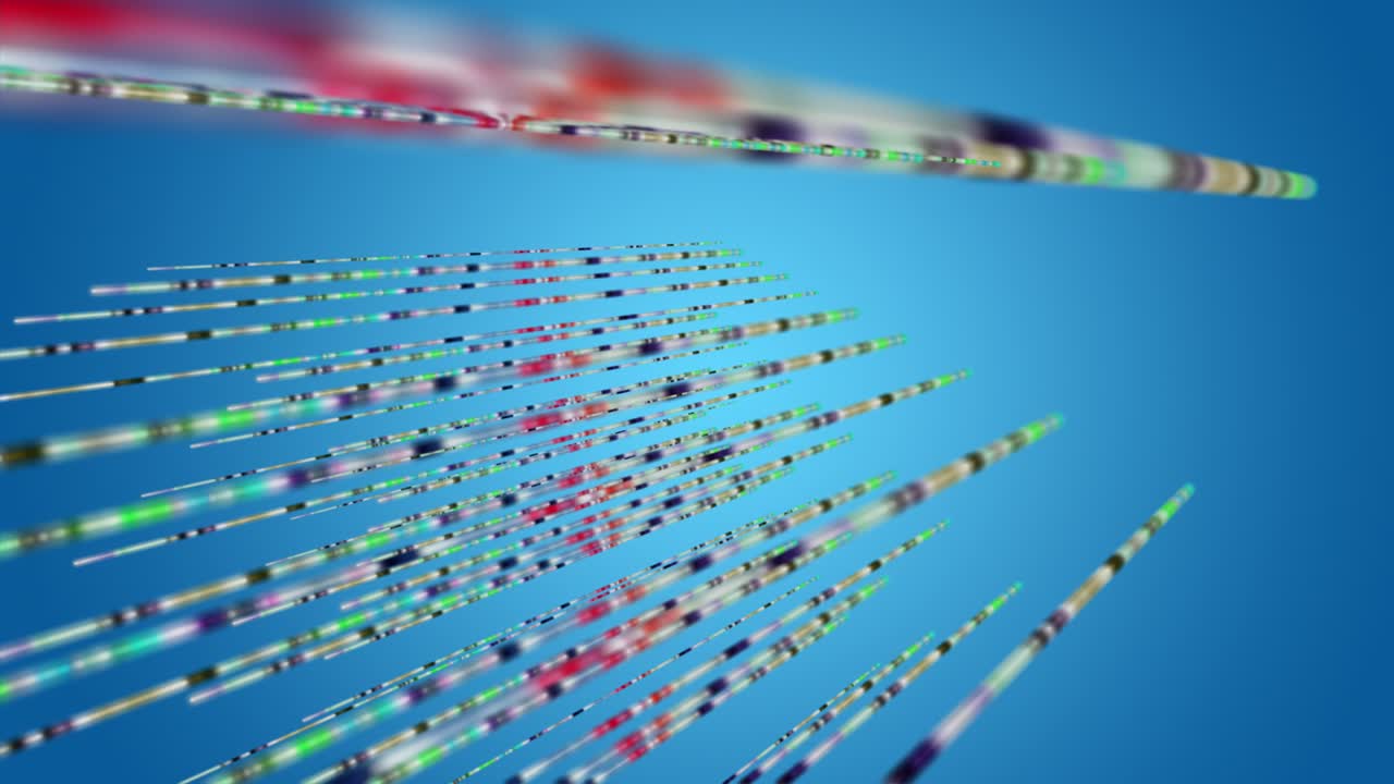 느린 동작에서 줄무 물체와 함께 환상적인 애니메이션, 4096x2304 루프 4k