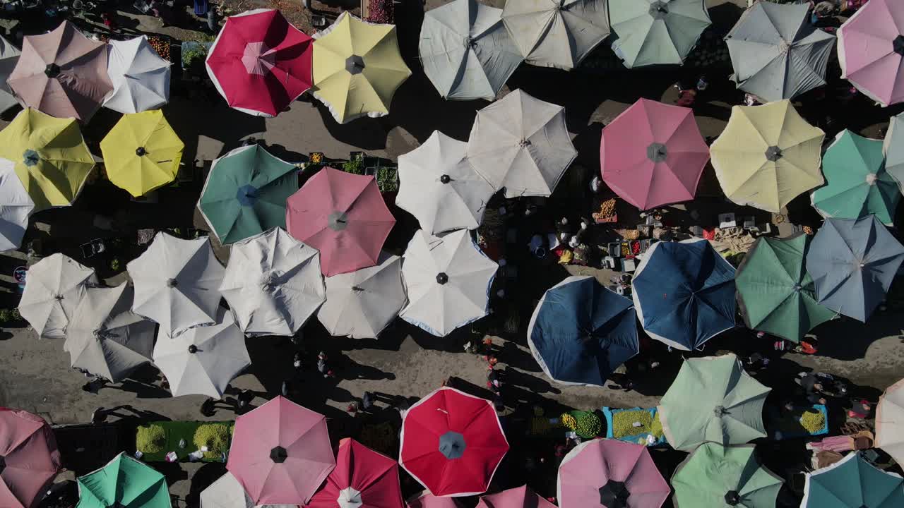 Bazaar Under Colorful Tent