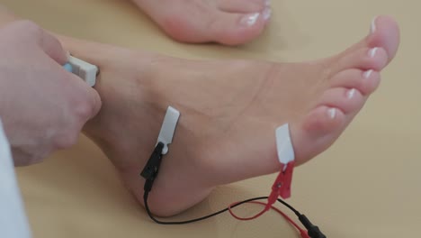 patient nerves testing using electromyography at medical center