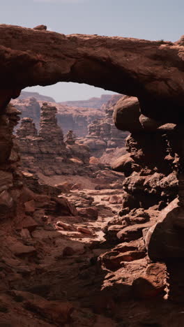 stunning view of a natural arch in the desert