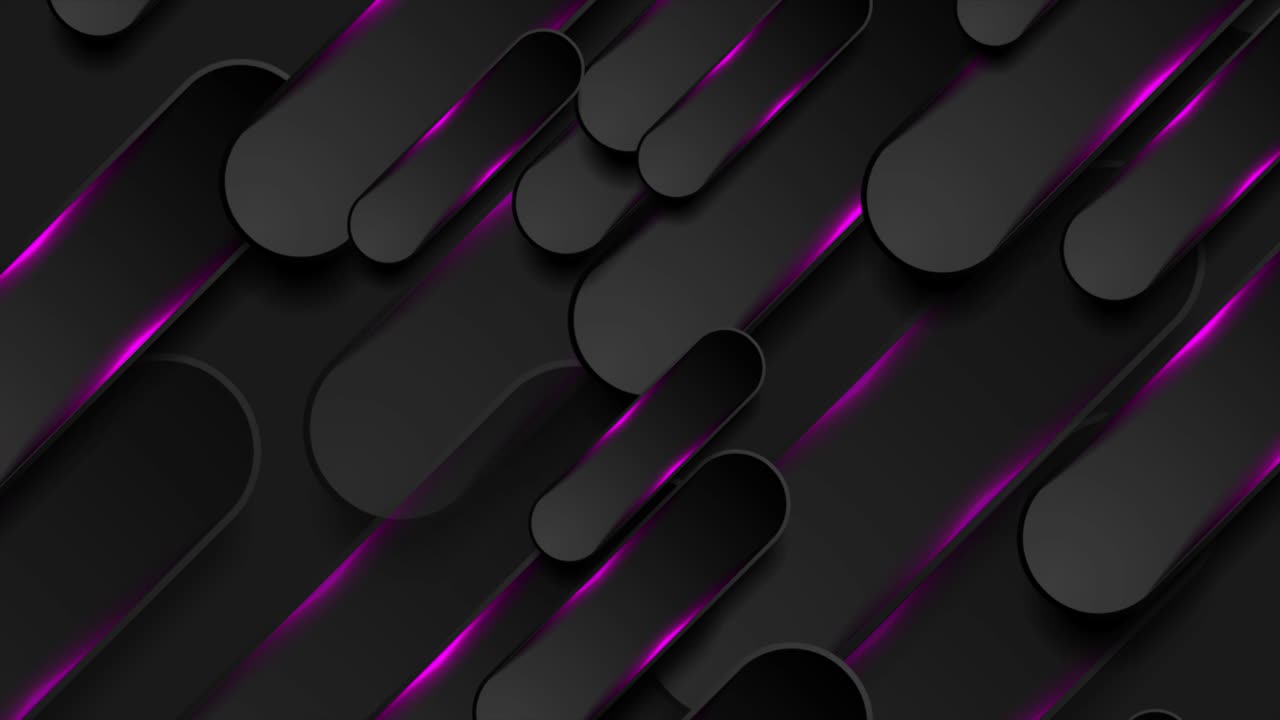 Sfondo di movimento tecnologico futuristico nero e viola neon