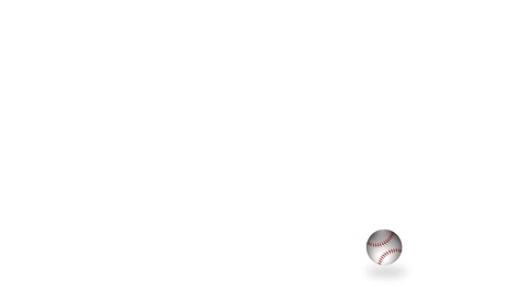 a baseball moves dynamically across a white background, showcasing smooth transitions and realistic motion over 11 seconds