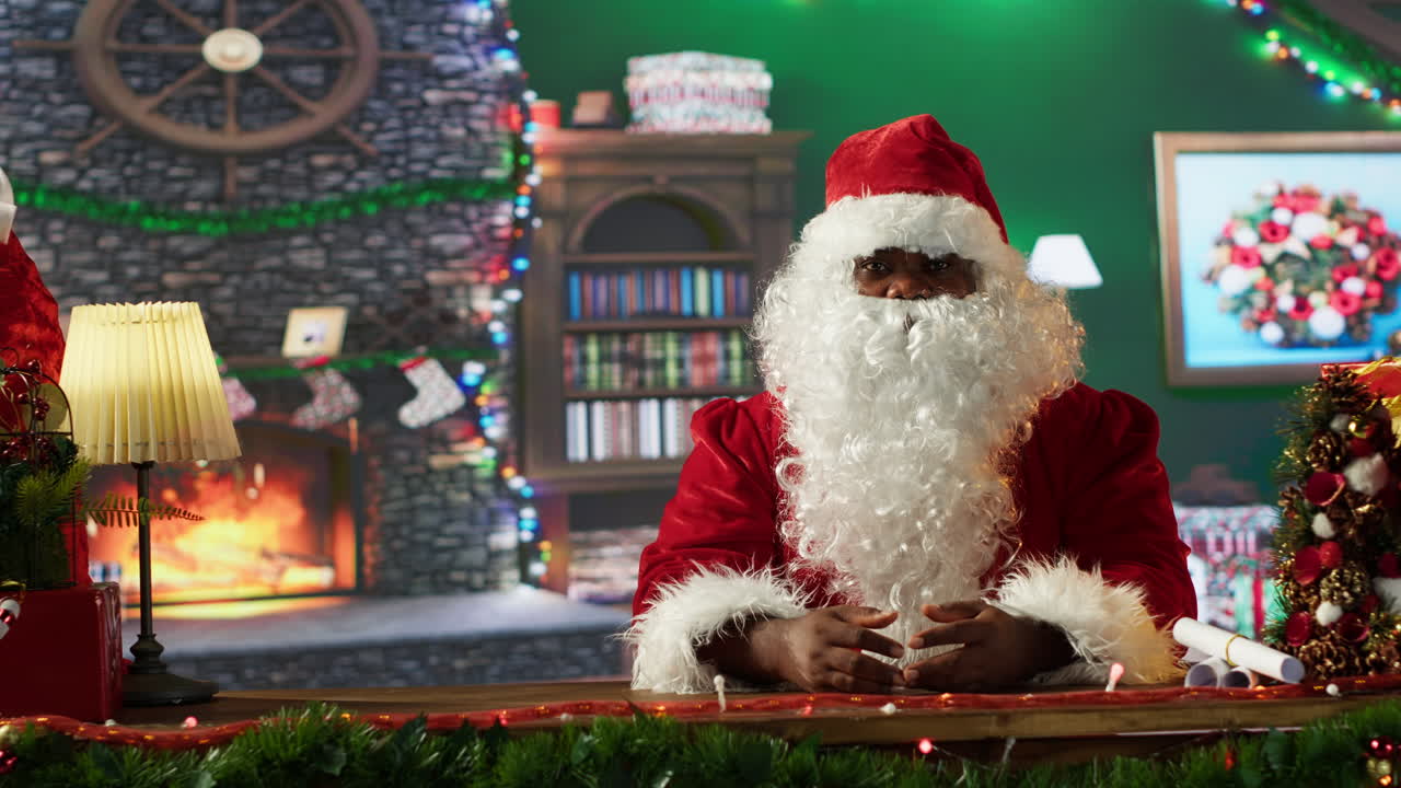 Santa Claus in Festive Christmas Setting