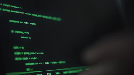 código de computadora en una pantalla