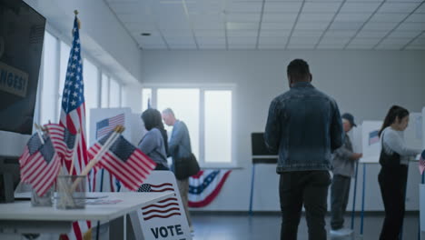 voting at a polling place