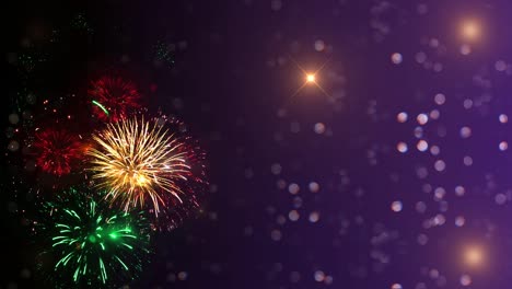 espectáculo de fuegos artificiales coloridos en el cielo nocturno