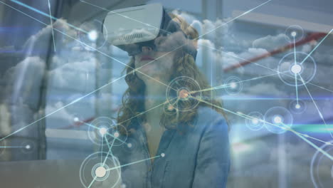 interfaz de datos e información de realidad virtual.