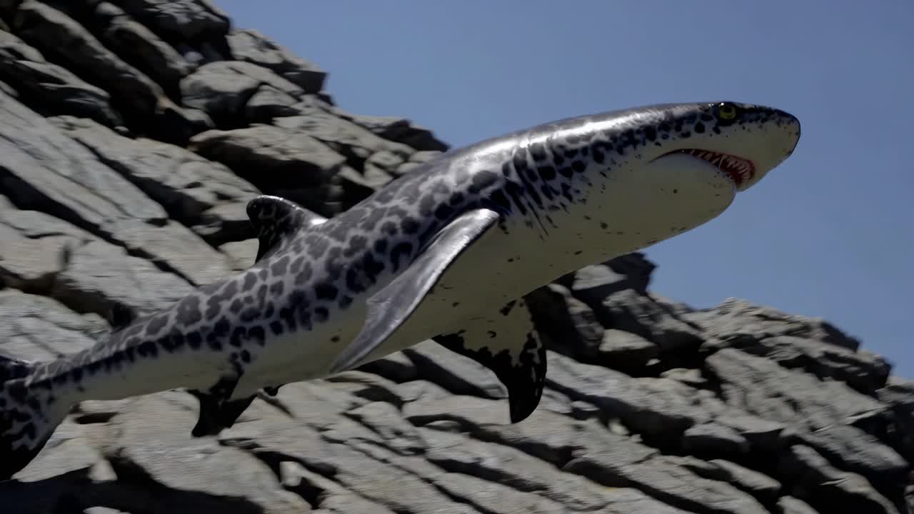 Spotted Shark on Rocky Coast