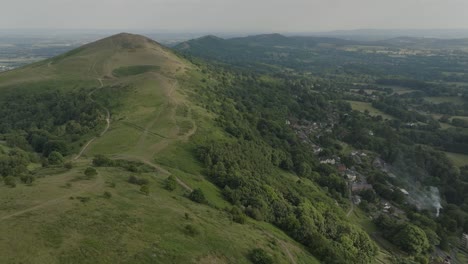 west malvern hills ridge aerial view uk landscape summer