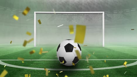 Animation-of-confetti-and-football-over-stadium